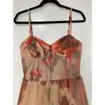 Hutch  Smocked Tulle Gown Dress Taupe Red Size Medium NWT Wedding Romantic Fairy Photo 3