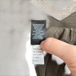 Torrid Life is Beautiful 1X Soft Slub V-Neck Lace Sleeve Embroidery Top Olive Photo 4