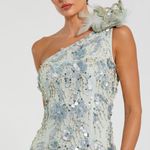 Mac Duggal  94151 Green Embellished One Shoulder Trumpet Gown with Flower Photo 3