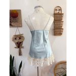80s NOS Pale Blue Lace Chemise size large Photo 7