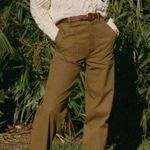 πDOENπ Walker Pant ~ Barrel Leg Button Fly Pants Boscage 12 NWT Brown Photo 0