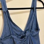 ZARA  Trf Denim Maker Chambray Midi Maxi Dress Snap Button Side Size M Photo 6