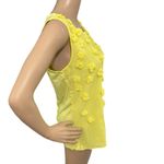Ann Taylor Yellow 3D Floral Sleeveless Blouse Womens Top Size S Preppy Chic Photo 5