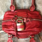 Chloé CHLOE Paddington Red Leather Padlock Bag with Lock, Key, COA, Dust Bag AUTHENTIC Photo 0
