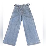 Madewell Paperbag Wide Leg Jeans 26 Radcliff Wash High Rise Tie Belt Cropped Photo 3