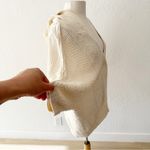 Free People Cream Oversized Slouchy Cable Knit Cardigan | XS Photo 5