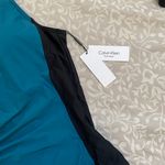 Calvin Klein Women's Standard Front Shirring Colorblock Panel One Piece 18 Photo 10