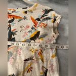 Rachel Zoe Size S Cream Tropical Print Asymmetrical Wooden Button Back Top Photo 8