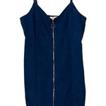 Love j  denim dress sleeveless full zip front adjustable straps sweetheart neck Photo 10