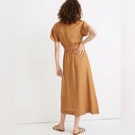 Madewell Madwell Linen-Blend Dolman-Sleeve Tie-Waist Midi Dress, Size 8 Photo 2