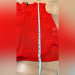 Banana Republic sleeveless floral net top orange red size large Photo 6