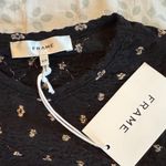 frame denim  Black and White Patterned Long Sleeve Top Photo 1