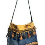 Vintage‎ Denim Shoulder Bag Blue Photo 0