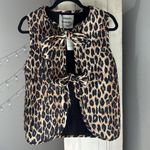 Free People x Damson Madder Tilly Leopard Gilet NWT Photo 3