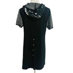 Dolcezza Size Large Top Blouse Short Sleeve Simply Art Hoodie Mesh Sleeves Photo 4