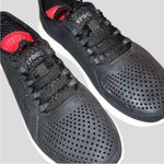 Crocs  lite ride cute black shoes! Wide width mesh style ties in front. Photo 3