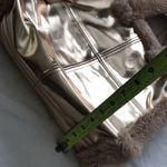 Madden Girl New gold metallic square embossed Sherpa-trim tote bag, 15”x12”x4” Photo 12
