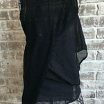 Stella Carakasi Black dress Sz XS Asymmetrical Semi Sheer Linen Nylon B… Photo 1