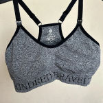 Kindred Bravely Nursing Sports Bra Grey Black Size L Busty‎ Size L Photo 5