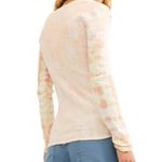 Free People Top We The Free Big Sur Long Sleeve T-Shirt Soft Pink Combo XS GUC Photo 3