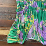 Current Air Sereia Botanical Motif Midi Dress Green Purple Floral - Sz S ๐งก๐ Photo 12