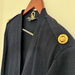 St. John SANTANA KNIT LONG Knit V-Neck Button Front Cardigan Sz L Photo 5