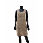 Vintage Apron Style Pinafore Dress Brown Stripe Open Back Cottagecore Size undefined Photo 1