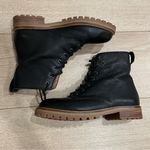 Madewell  Women’s Clair Lace Up Boot Black Leather Combat Size 5.5 Photo 2