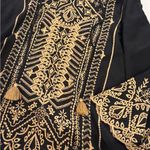 Johnny Was silk heavily embroidered Luana peasant blouse NWT RARE Photo 3