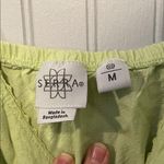 Serra  Light Green Ruffle Mini Dress Side Cut Outs Size Medium Photo 1