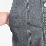 Levi's  Black Full Button Down Pinafore Overall Mini Tuli Denim Dress Size XS Photo 6