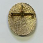 Sarah Coventry Coraline Brooch Pendant Pink Orange Gold Tone Glitter Lucite Oval Photo 4