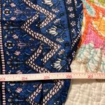 Pink Rose  women’s size medium hi low blue paisley roll tab sleeves lightweight Photo 7