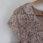 Candalite Vintage Y2K Coquette Fairy Maxi Dress M Pink Lace Crochet Sparkle Photo 4