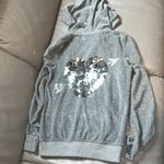 PINK - Victoria's Secret Y2k vintage VS pink velour sparkle heart hoodie xs Photo 8