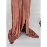 Birdy Grey NWT monica halter maxi dress shiny satin terracotta Womens Size XXL Photo 4