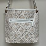 Stone Mountain Accessories Cream and White Crossbody Bag NWOT Photo 2