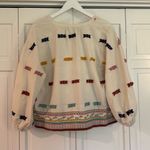 Lou & grey Lou & Gray loft getaway textured embroidered peasant blouse Small Photo 10