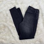 Isabel Maternity Inset Panel Jegging Distressed Raw Hem in Black Wash Size 2 Photo 9