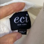 ECI  Lace Sleeveless Blouse White Ivory Small Layering Top Photo 3