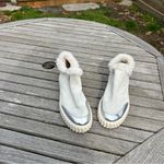Voile Blanche Luna Leather Fur Trim Sneaker Bootie Boots Size 40 / Size 8.5 Gray Photo 2