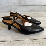 Madewell NEW Sz 6 The Debbie Slingback Pump Kitten Heel in Black NO289 Photo 2