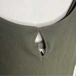  OB519388 Olive Green Free People‎ Mod Stripe Cuff Ribbed Tee Top Photo 9