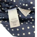 Jones New York  Women Size Medium Polka Dot Shirt Blue Collared Cotton 20-856 Photo 7