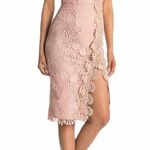 Reiss  Mena one shoulder blush crochet lace dress size 8 Photo 5