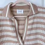 Sabo Brown White Josie Cable Knit Women’s Top‎ Short Sleeves Size US 8 Photo 5