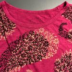 Lucky Brand Shadow Paisley T-shirt Raspberry Sz Medium Photo 3