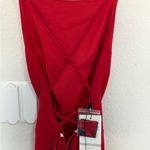 Alyce Paris 4002 Red Halter Corset Short Dress Sexy Strappy Open Back Size 2 NEW Photo 7