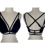 Hot & Delicious Black cage bra by , size large strappy lingerie Photo 5