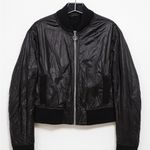 NAADAM Dark Wool Cashmere Blend Bomber Jacket Black Photo 3
